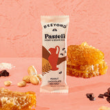 Beeyond Snacks Pasteli HoneySesame Bar Peanut Chocolate Sea Salt with honey comb